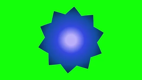 Green Blue Flower Screen Horizontal 16:9 Green Screen Stock Footage 340458830