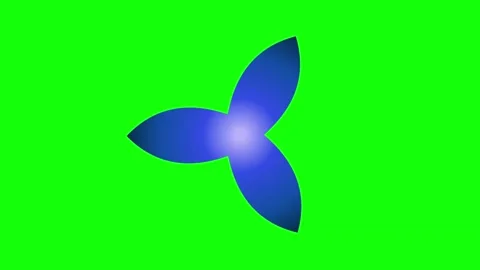 Green Blue Flower Screen Horizontal 16:9 Green Screen Video stock 340458843