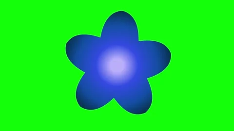 Green Blue Flower Screen Horizontal 16:9 Green Screen Stock-Footage 340461258