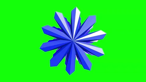Green Blue Flower Snow Horizontal 16:9 Green Screen Stock-Footage 340458889