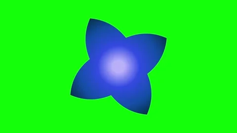 Green Blue Flower Star Horizontal 16:9 Green Screen Video stock 340461215
