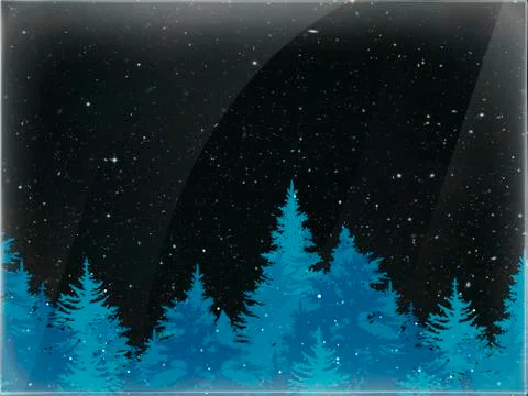 A green-blue forest Stock Illustration