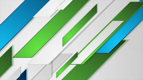 Green blue geometric glossy elements abstract tech motion background Stock Footage 293340461