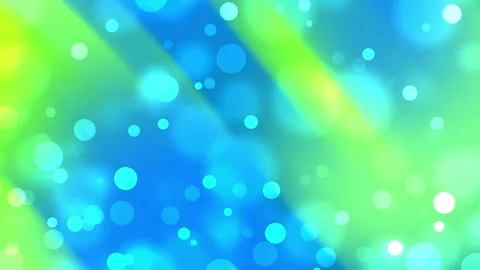 Green blue gradient background with scattered translucent circles Stock Footage 294026214