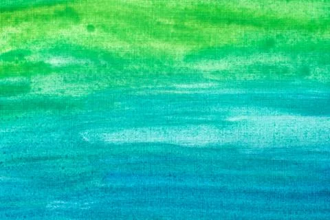 Green to blue gradient paintbrush stroke background with copy space Stock Illustration