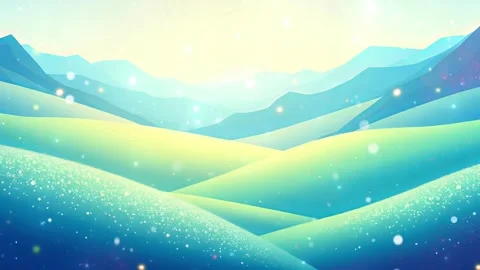 Green Blue Hills - Seamless Loop, Cartoon Stock Footage 305227740