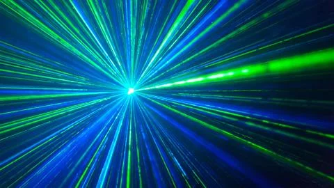 Green-blue laser light effect Stock Photos