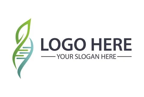 Green Blue Leaf Logo Concept Design	 Stock Illustration