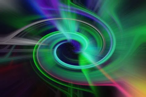Green blue magic design round whirl on abstract twirl spiral rotational bac.. Stock Illustration