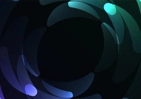 Green blue petal overlap layer abstract background Stock Illustration