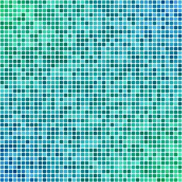 Green blue pixel mosaic background Stock Illustration