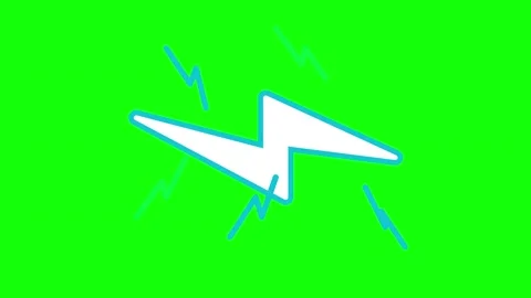 Green Blue Screen Lightning Horizontal 16:9 Green Screen Stock Footage 340461981
