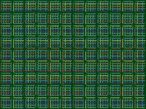 Green blue square ribbons patchwork plaid stitch holiday background Stock Illustration