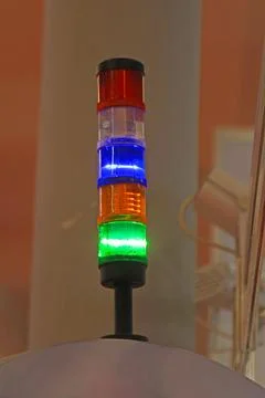 Green Blue Stack Light Stock Photos