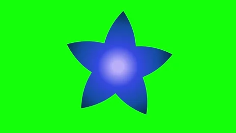 Green Blue Star Horizontal 16:9 Green Screen Video stock 340461220