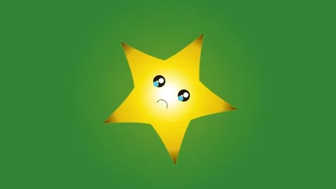 Green Blue Star Horizontal 16:9 Green Screen Stock Footage 340461512