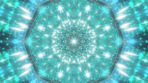 Green blue star particles 3d illustration visual vj loop Stock Footage 160539354