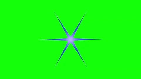 Green Blue Star Screen Horizontal 16:9 Green Screen Video stock 340458831