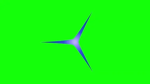 Green Blue Star Screen Horizontal 16:9 Green Screen Video stock 340458833