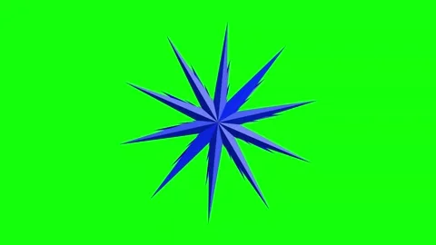 Green Blue Star Screen Horizontal 16:9 Green Screen Stock-Footage 340458836