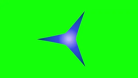 Green Blue Star Screen Horizontal 16:9 Green Screen Stock Footage 340458838