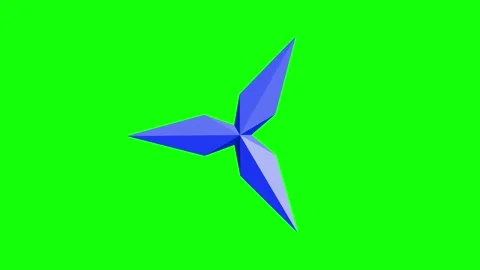 Green Blue Star Screen Horizontal 16:9 Green Screen Video stock 340458842