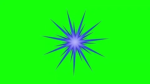 Green Blue Star Screen Horizontal 16:9 Green Screen Stock-Footage 340458844