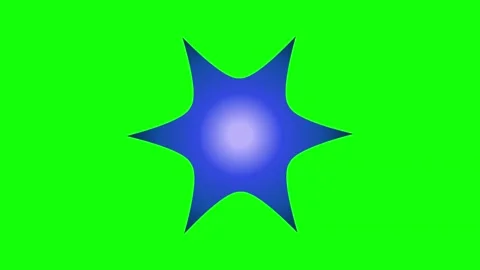 Green Blue Star Screen Horizontal 16:9 Green Screen Video stock 340461228