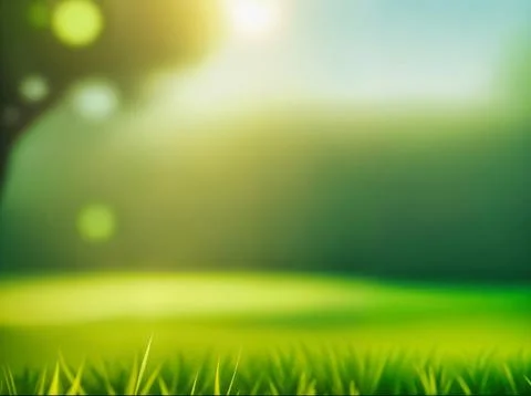 Green blurred background and sunlight Stock Illustration