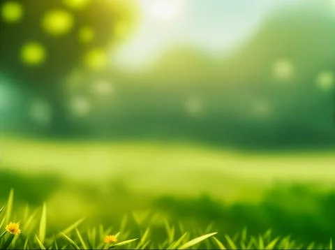 Green blurred background and sunlight Stock Illustration