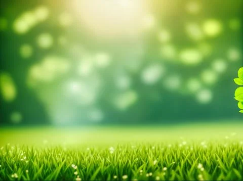 Green blurred background and sunlight Stock Illustration
