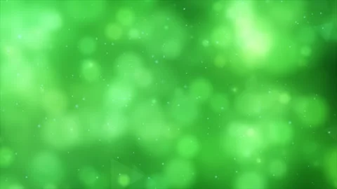 Green blurred bokeh particles abstract background Stock Footage 296382618