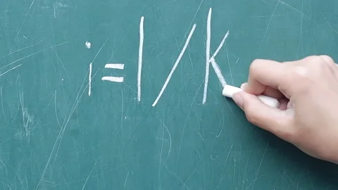 Green board, formulas on chalkboard Stock Footage 254120788