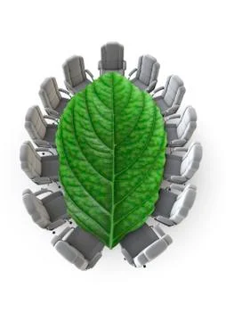 The green boardroom Stock-Illustration