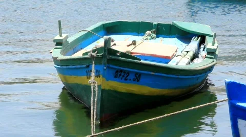 Green boat Video stock 768889