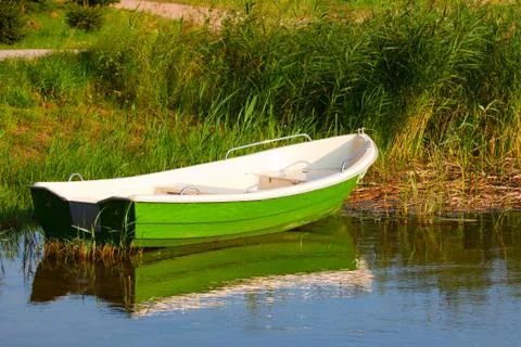 Green boat Stock Photos