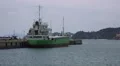 Green Boat At Port In Harbor In Naoshima Japan HD HD Footage