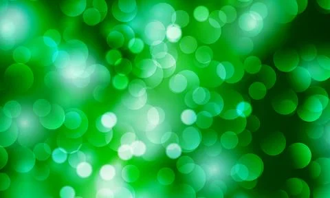 Green bokeh abstract background with soft blurry circles. soft textured. Stock Illustration
