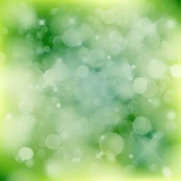 Green bokeh abstract light background. Vector illustration Stock-Illustration