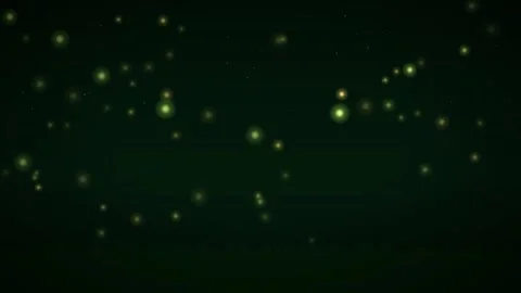 Green Bokeh Fireflies and Light Particles Floating Loop Motion Graphics Stock Footage 340552682