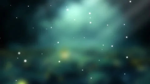 Green bokeh glowing particles blur abstract background Stock Footage 244808587