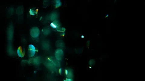 Green bokeh light effect abstract background, animation of sparkle circles Stock Footage 125628456