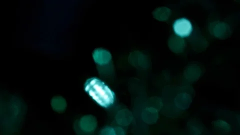 Green bokeh light effect abstract background, animation of sparkle circles Stock Footage 125637041