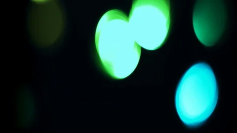 Green bokeh light effect abstract background, animation of sparkle circles Stock Footage 125637450
