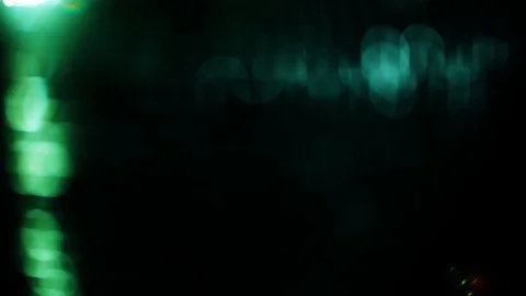 Green bokeh light effect abstract background, animation of sparkle circles Stock Footage 125646630