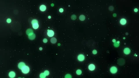 Green Bokeh Lights on Dark Background Stock Footage 340189223