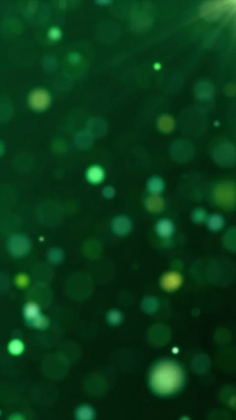 Green Bokeh Particles Stock Footage 332173799