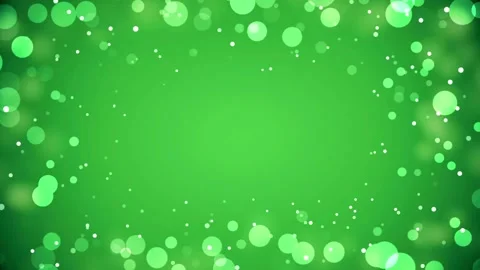 Green bokeh particles motion background with soft glowing light Stock Footage 336096476