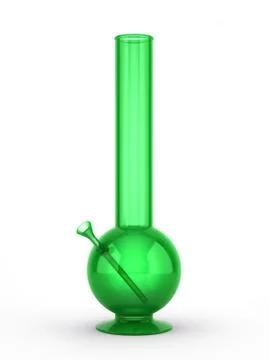 Green bong isolated on white background Stock Illustration