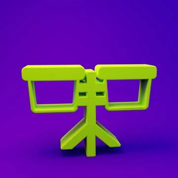 Green Bongo drum icon isolated on purple-blue background. Musical instrumen.. Illustrazione stock